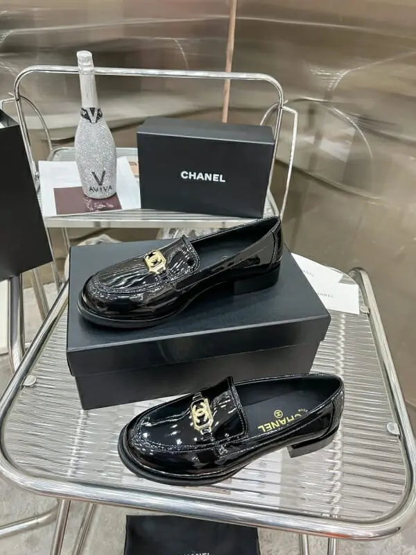 chanel cuir chaussures pour femme s_1245b4b4